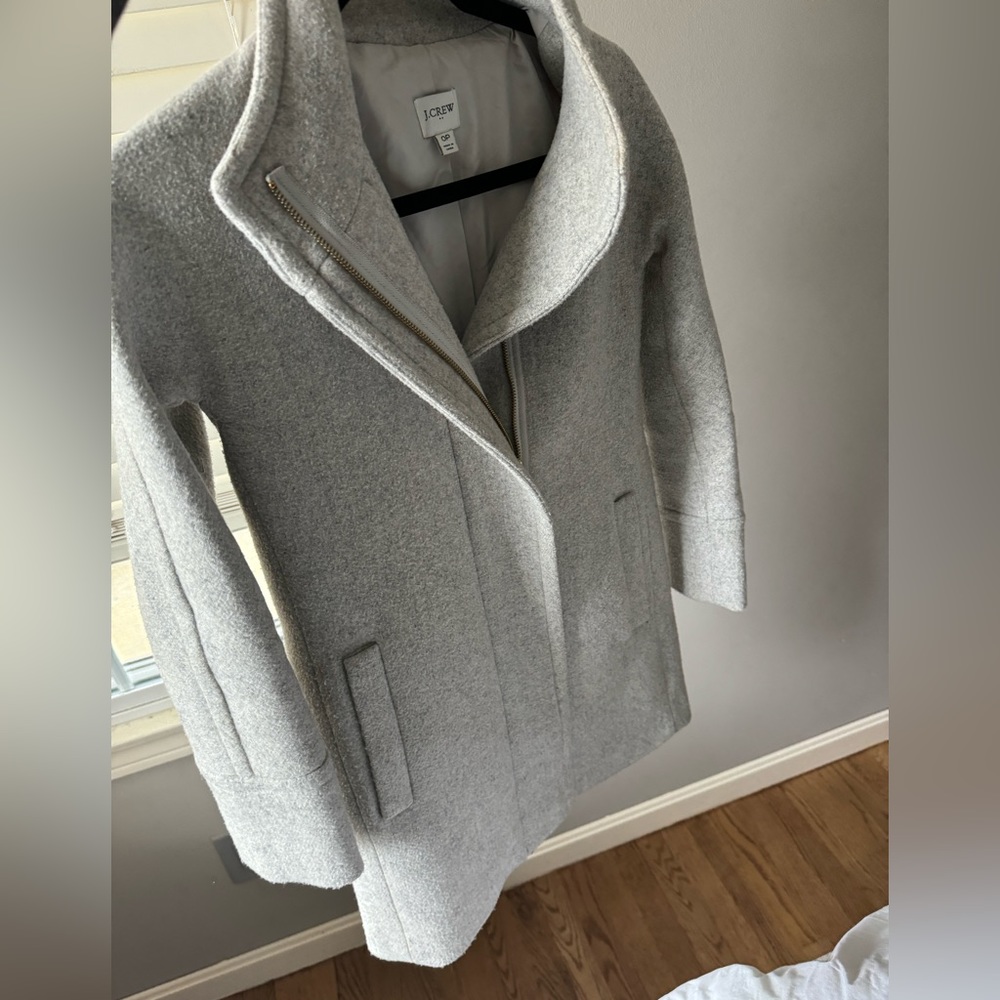 J. Crew Heather Grey Peacoat